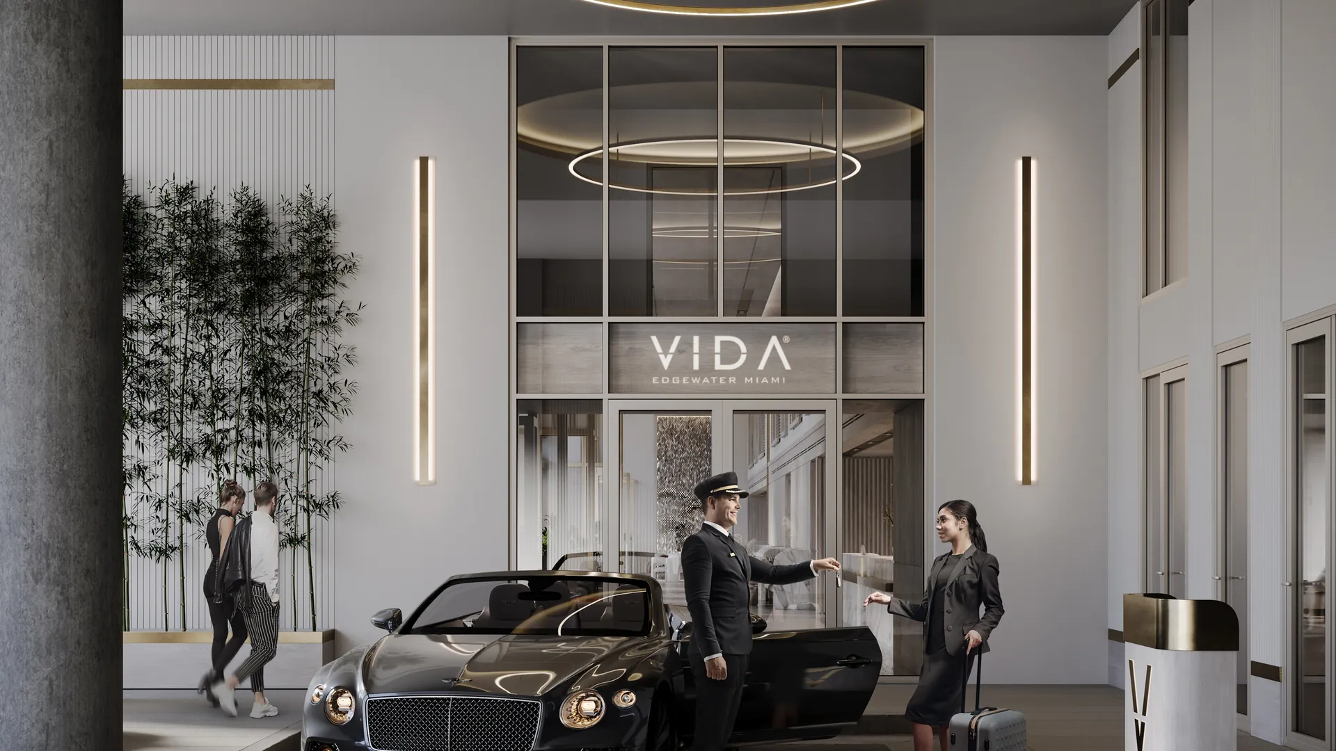 The arrival and reception detail at VIDA