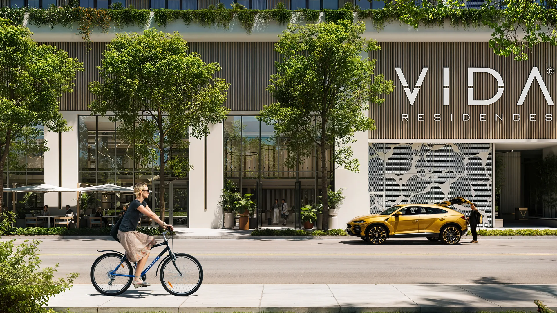 VIDA’s hotel exterior and arrival